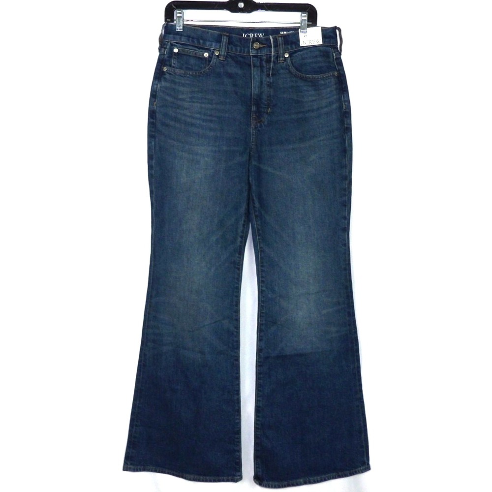 NEW! J.CREW Semi-Stretch High Rise Flare Denim Jeans Women's 29 NWT!